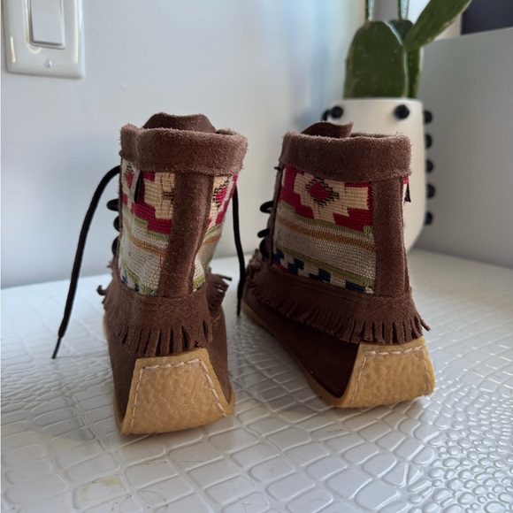 🍂 BRAND NEW Size 8 Laurentian Chief Moccasins in Tobacco Suede Ankle Boots - Picture 6 of 9